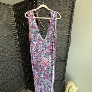 Ashley Graham Colorful Patterned Maxi Dress